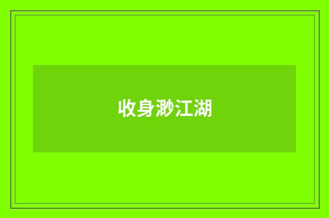 收身渺江湖