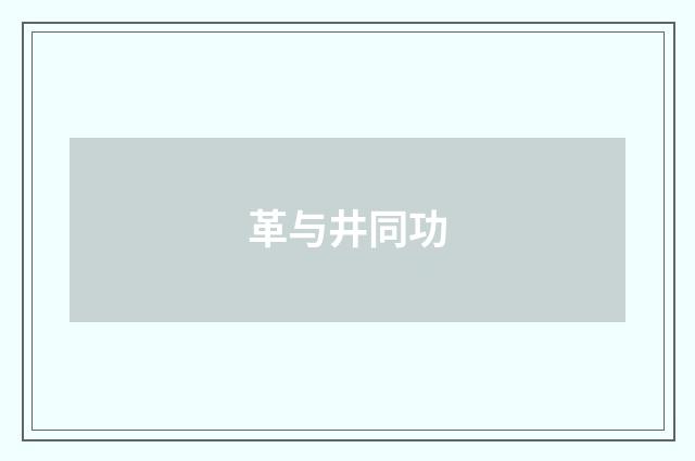 革与井同功