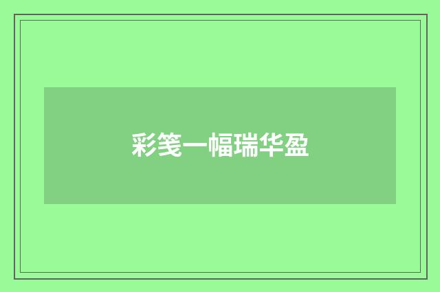 彩笺一幅瑞华盈