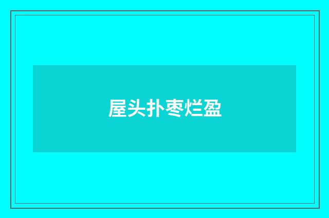 屋头扑枣烂盈