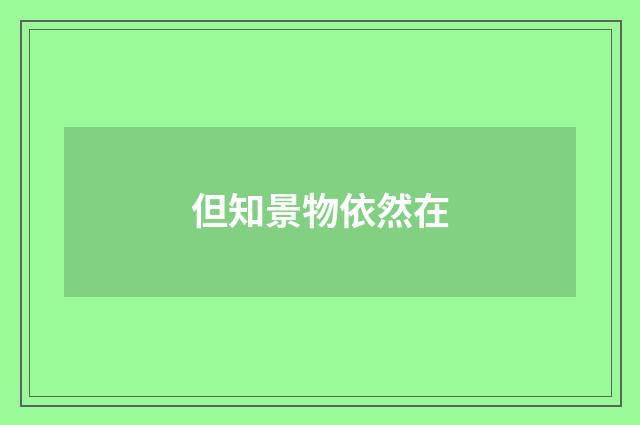 但知景物依然在