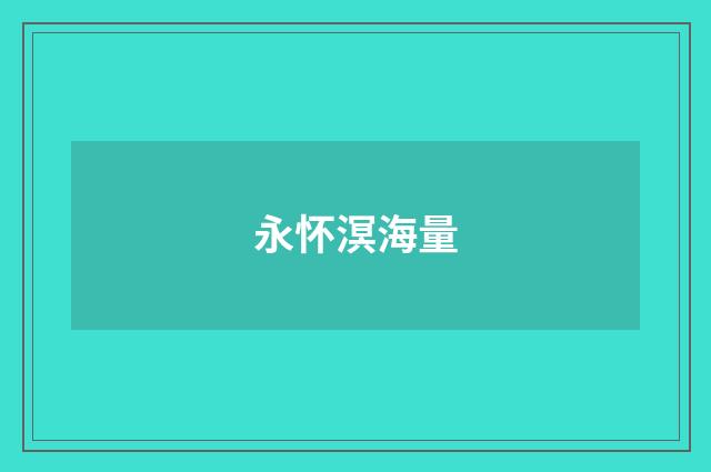 永怀溟海量