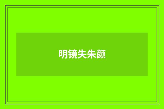 明镜失朱颜