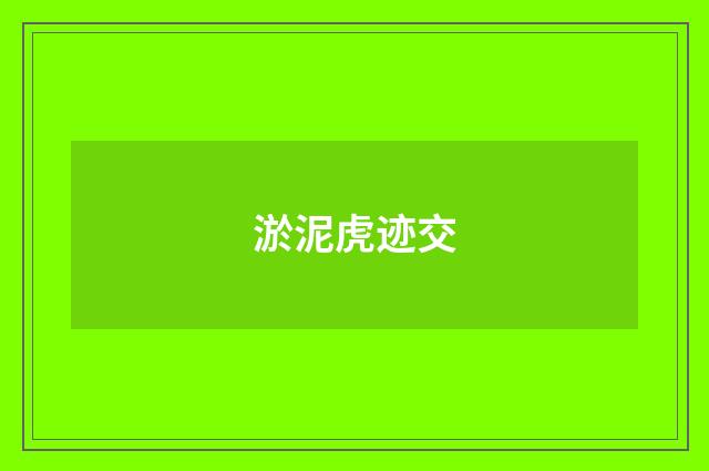 淤泥虎迹交