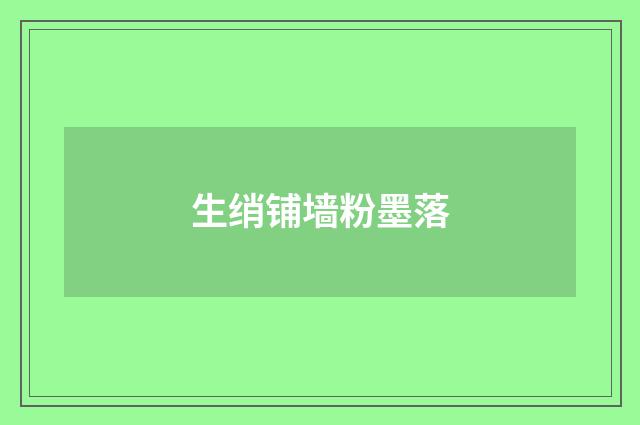 生绡铺墙粉墨落