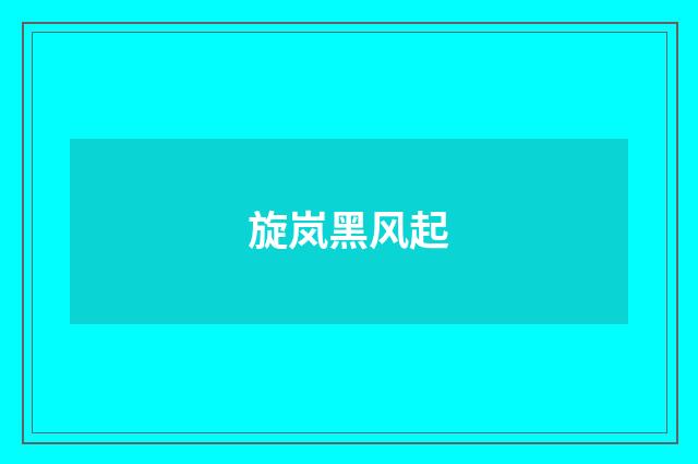 旋岚黑风起
