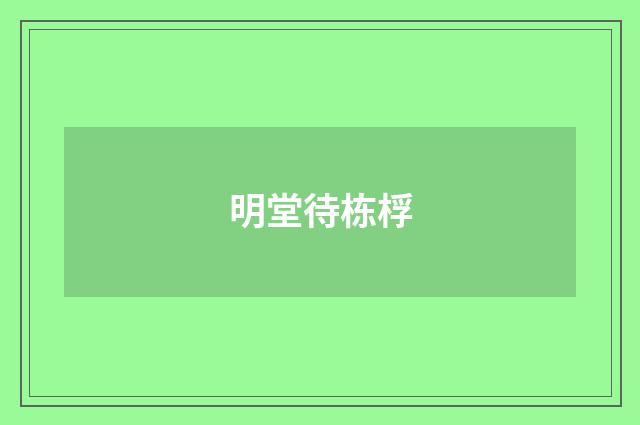 明堂待栋桴