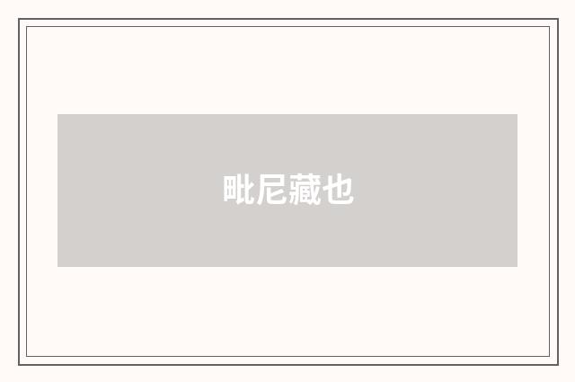 毗尼藏也