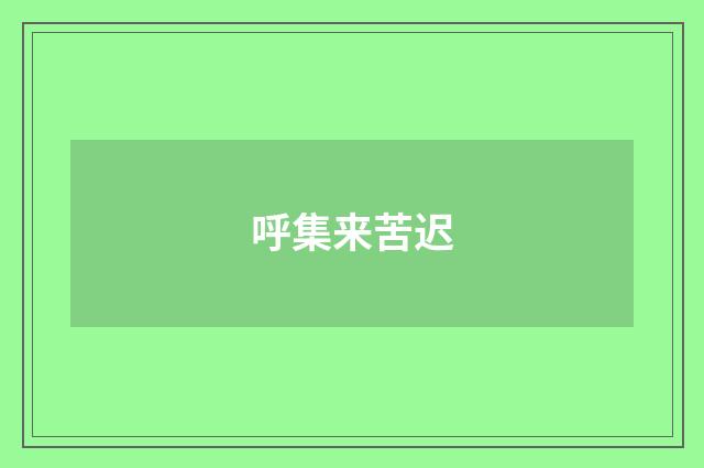 呼集来苦迟