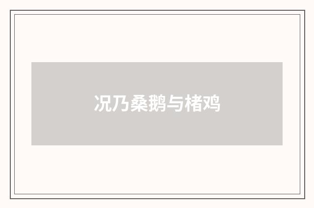 况乃桑鹅与楮鸡