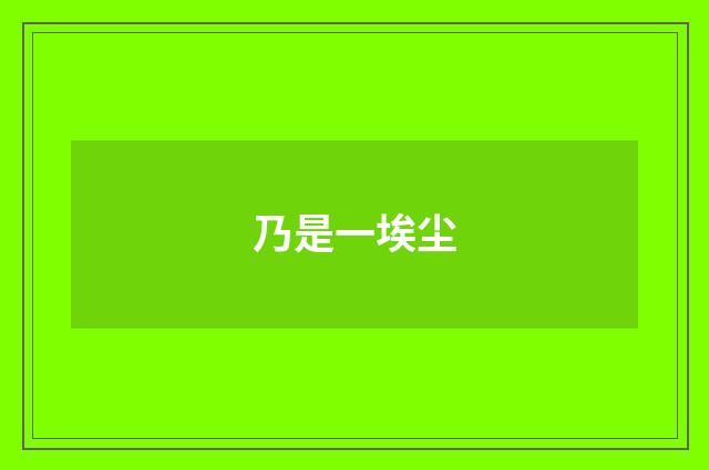 乃是一埃尘