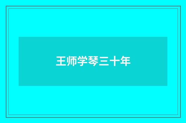 王师学琴三十年