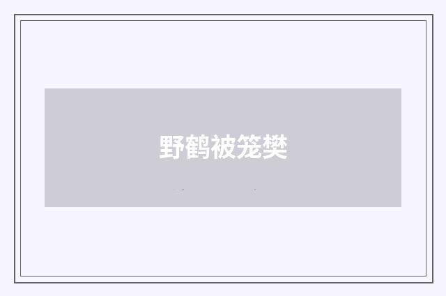 野鹤被笼樊