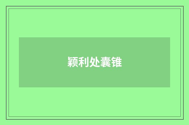 颖利处囊锥