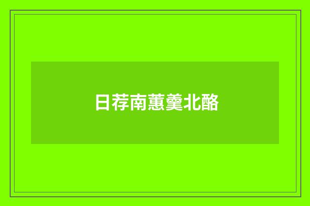日荐南蕙羹北酪