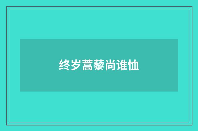 终岁蒿藜尚谁恤