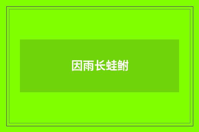 因雨长蛙鲋