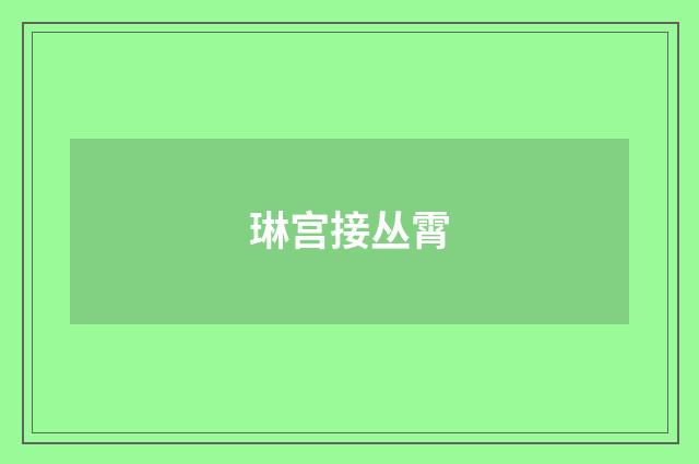 琳宫接丛霄