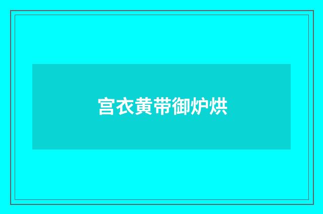 宫衣黄带御炉烘