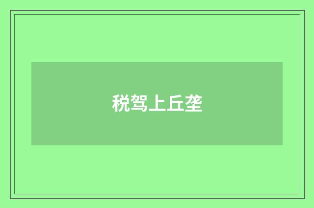 税驾上丘垄