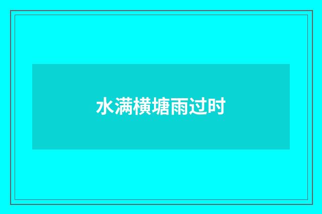 水满横塘雨过时