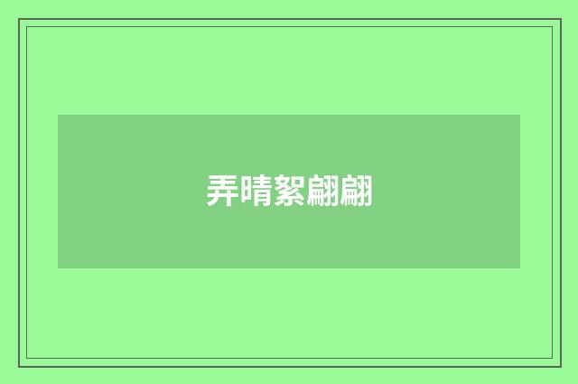 弄晴絮翩翩