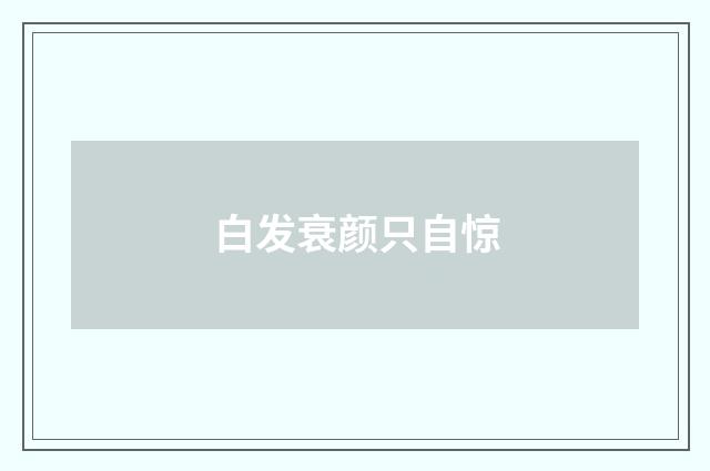 白发衰颜只自惊