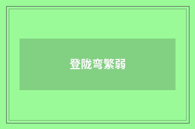登陇弯繁弱