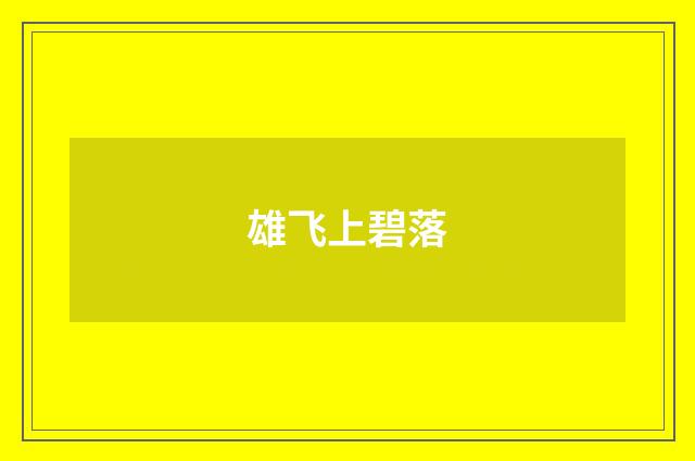 雄飞上碧落