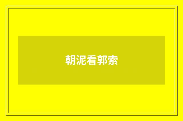 朝泥看郭索