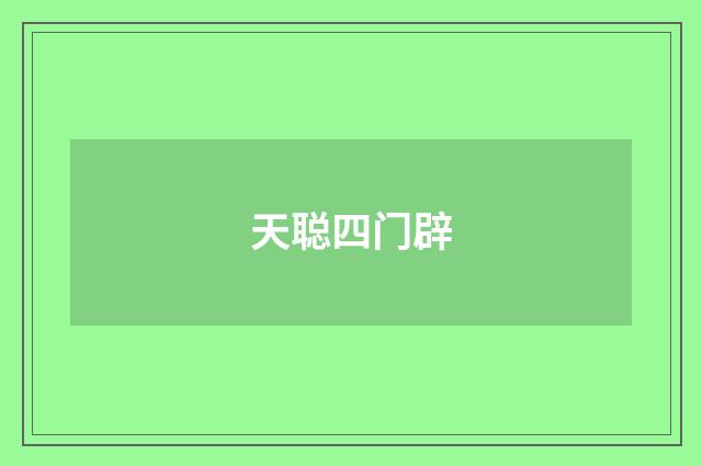 天聪四门辟