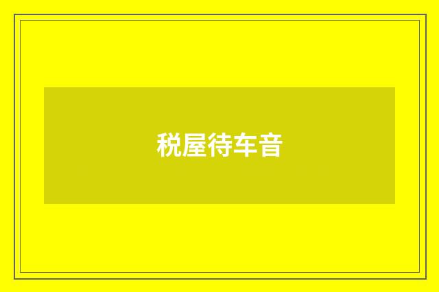 税屋待车音