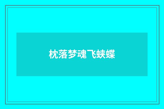 枕落梦魂飞蛱蝶