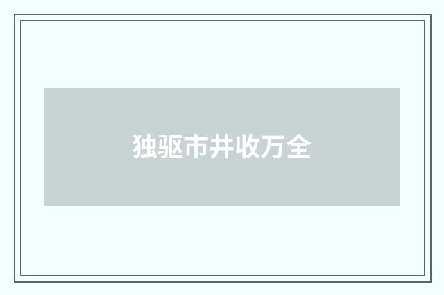 独驱市井收万全