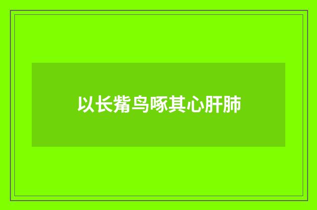 以长觜鸟啄其心肝肺