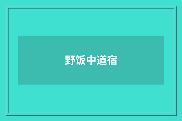 野饭中道宿