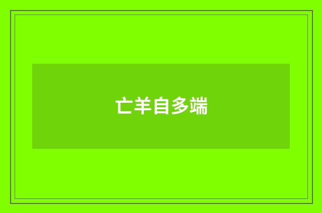 亡羊自多端