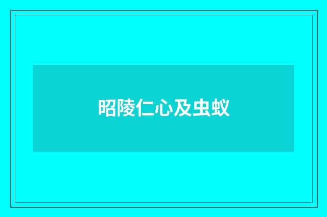 昭陵仁心及虫蚁