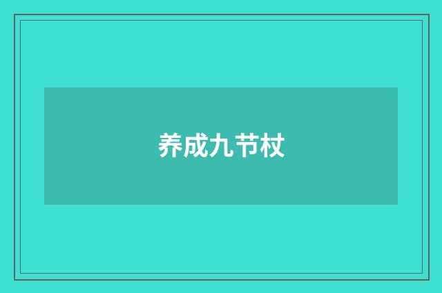 养成九节杖