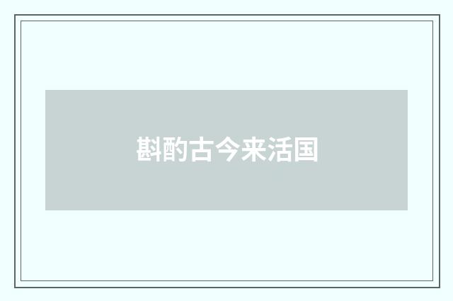 斟酌古今来活国