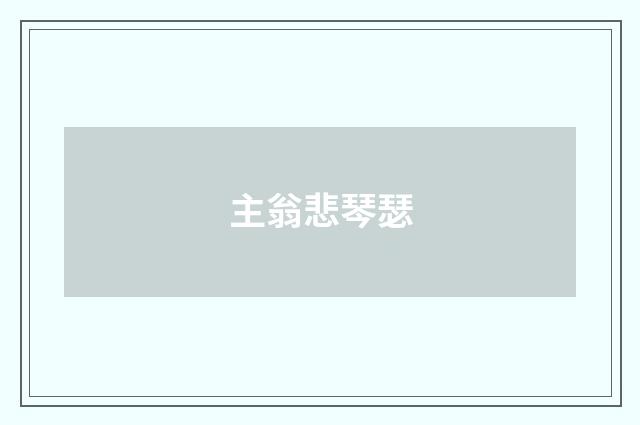 主翁悲琴瑟