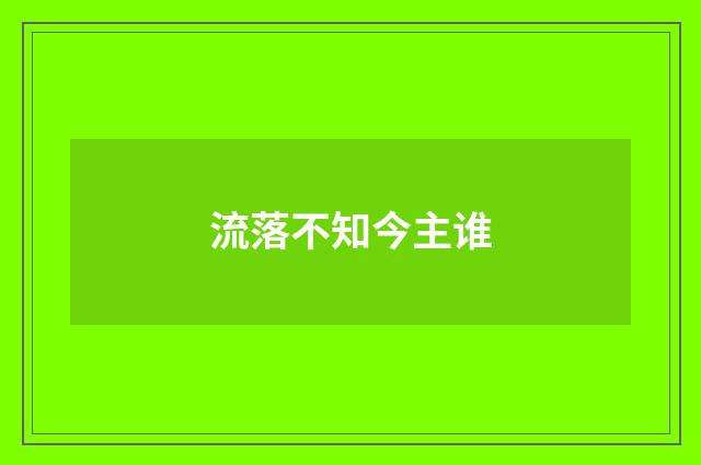 流落不知今主谁