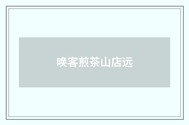 唤客煎茶山店远