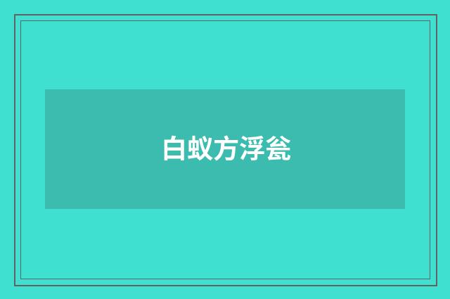 白蚁方浮瓮