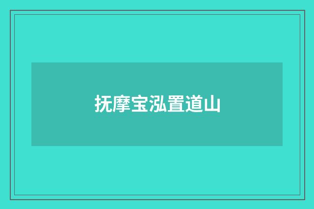 抚摩宝泓置道山