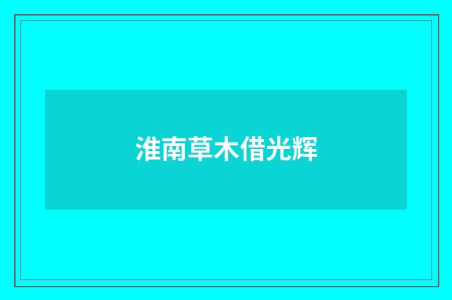 淮南草木借光辉