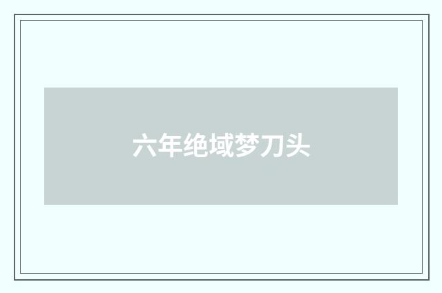 六年绝域梦刀头