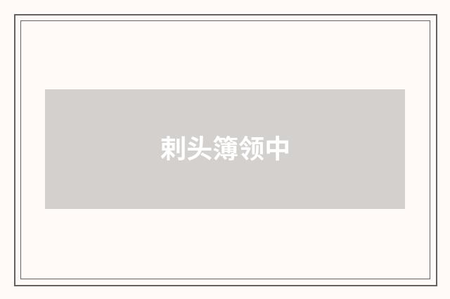 剌头簿领中