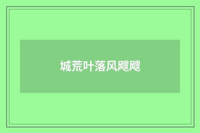 城荒叶落风飕飕