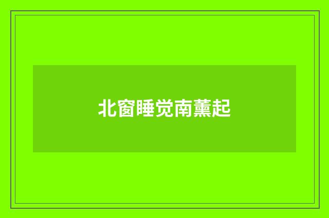 北窗睡觉南薰起